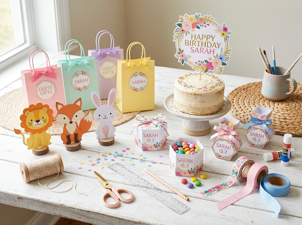 Decoraciones y cajitas personalizadas listas creadas con los moldes